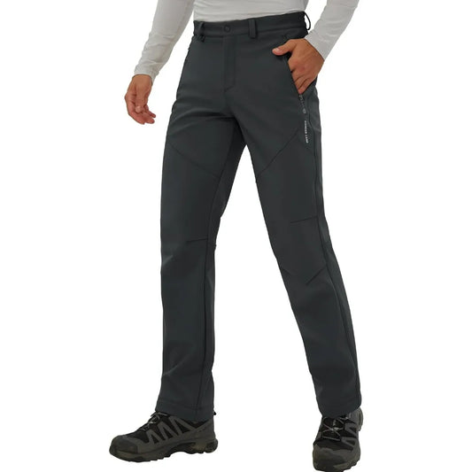 Pioneer Camp Men's Fleece Lined Outdoor Hiking Pants Insulated Waterproof Warm Softshell Windproof Work Pant