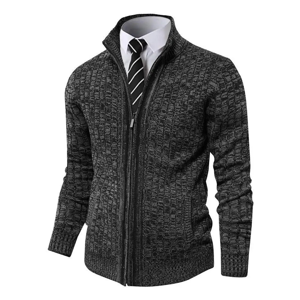 Pioneer Camp Men's Cardigan Sweaters Full Zip Up Slim Fit Stand Collar