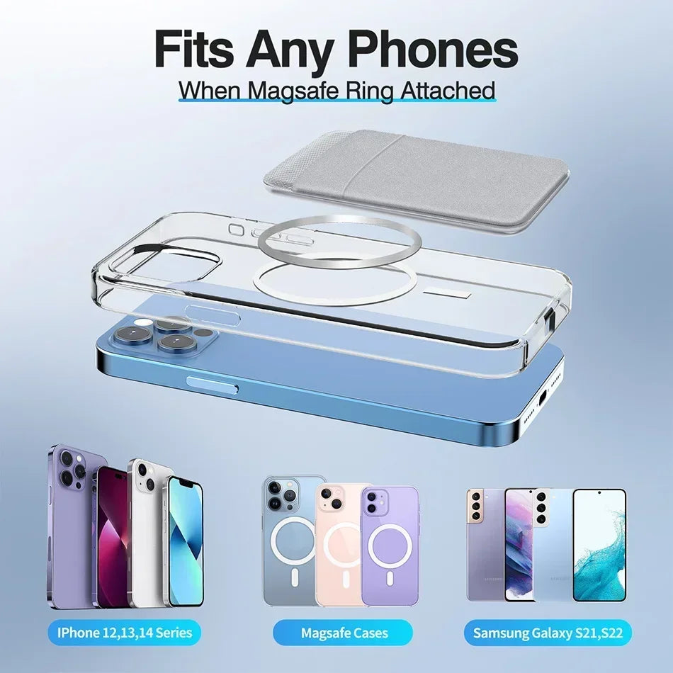 Elastic Lycra Phone Wallet Card Holder For MagSafe Compatible