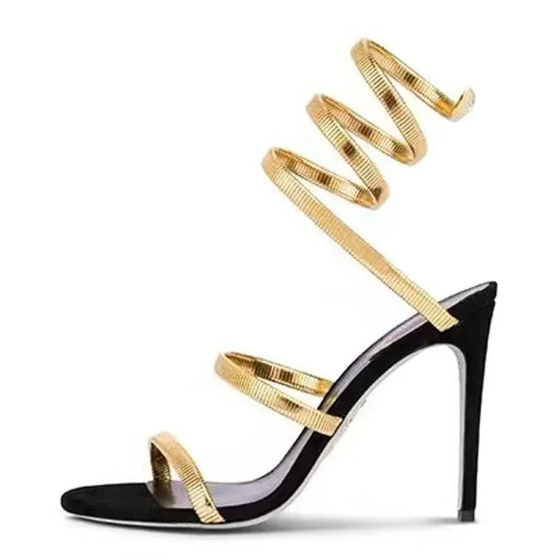 Eilyken Women Sandals Strappy Ankle Strap Open Toe High Heel