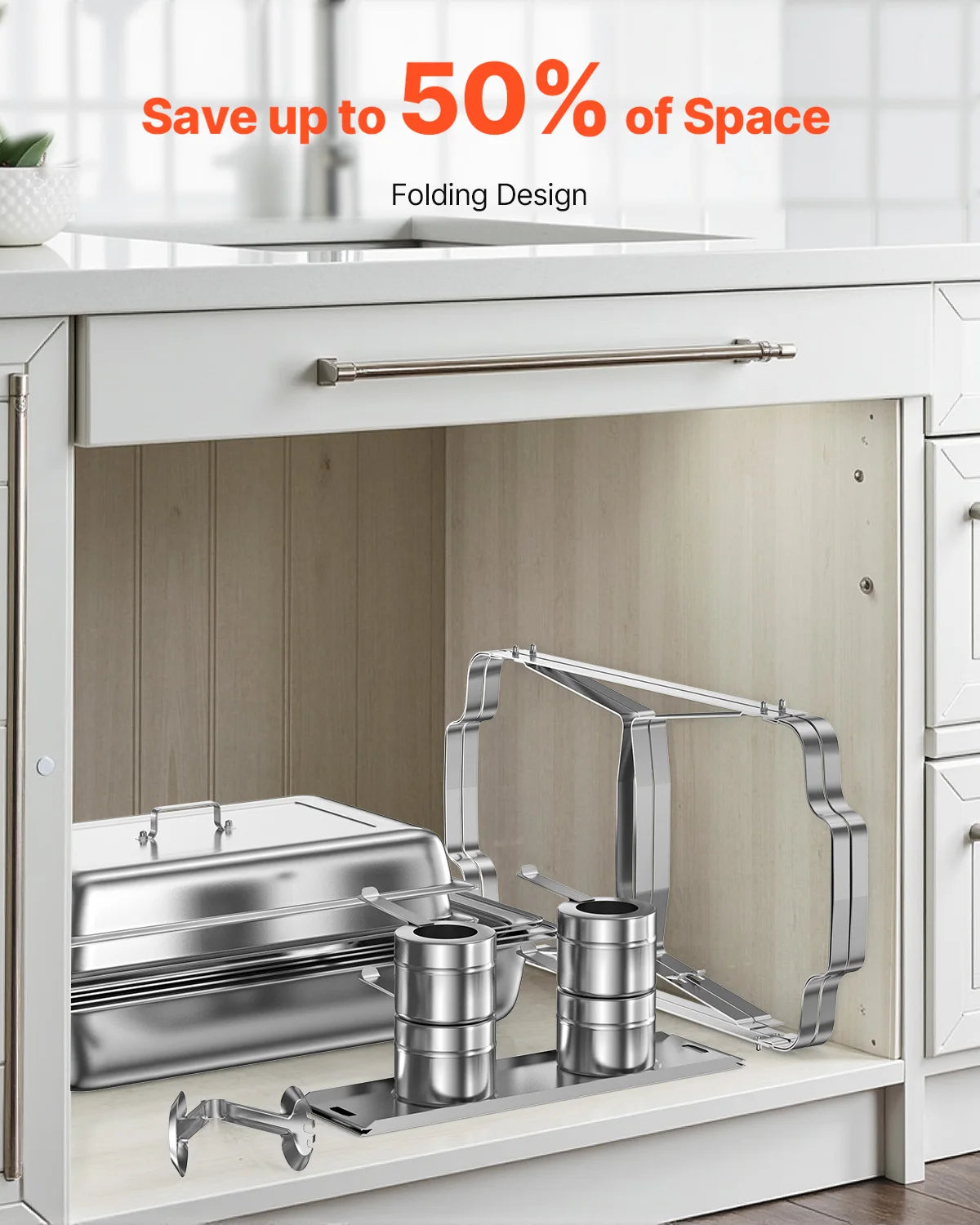 SucceBuy Stainless Steel Chafing Dish Buffet Set With Lid