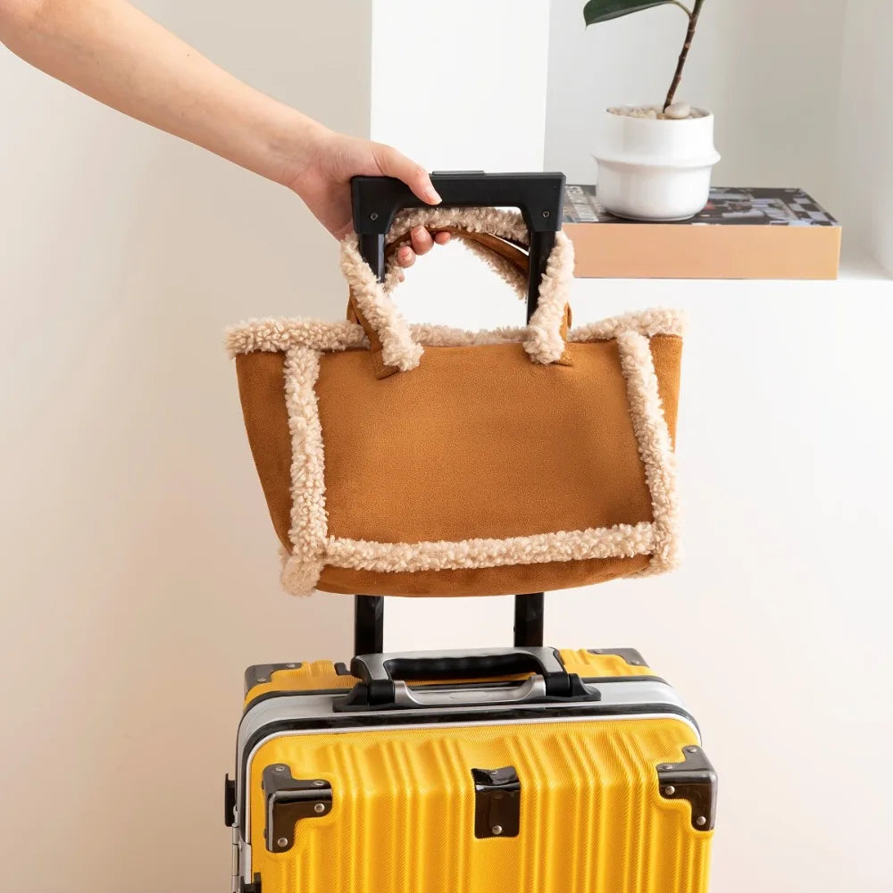 Women's Plush Crossbody Handle Bag Autumn Winter Elegant Bag Soft Velvet Handbag Large Capacity Shoulder Bag Best Gifts for Wedding Party Festival Valentine's Day Thanks Giving Day