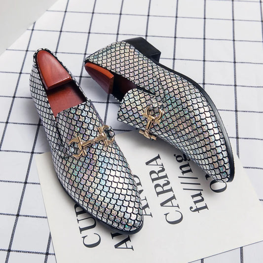 Premium Mens Genuine Leather Banquet Dress Shoes for Weddings Pointed Toe