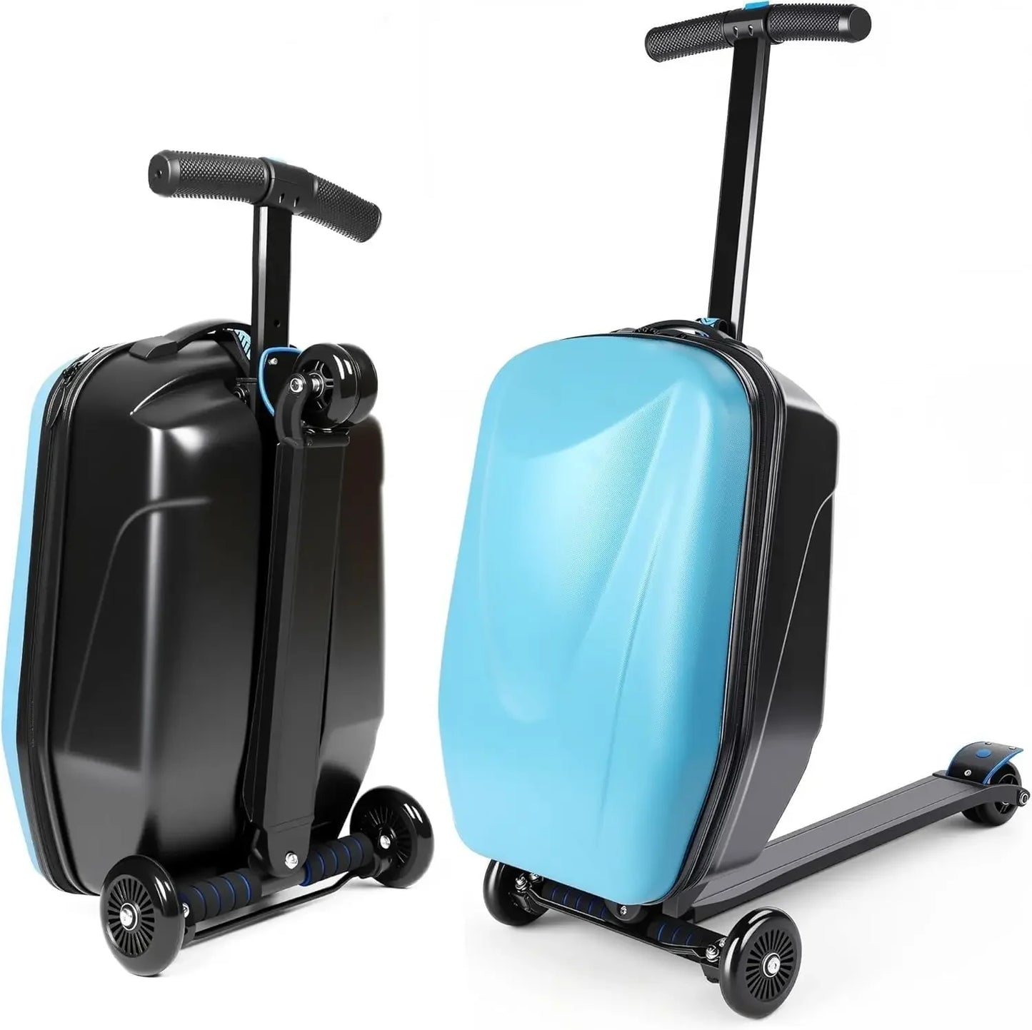 2 in 1 Ride On Scooter Suitcase Carry On Hardshell Ride On Suitcase Scooter for Kids Age 4 15 Multifunctional Ride On