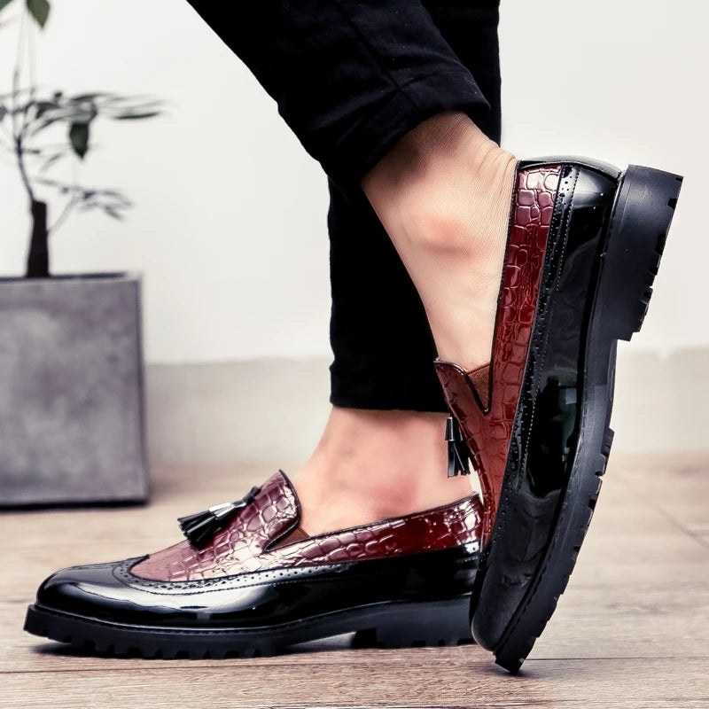 Louis Kadhr Men Loafers Breathable Anti Slip Formal Shoes