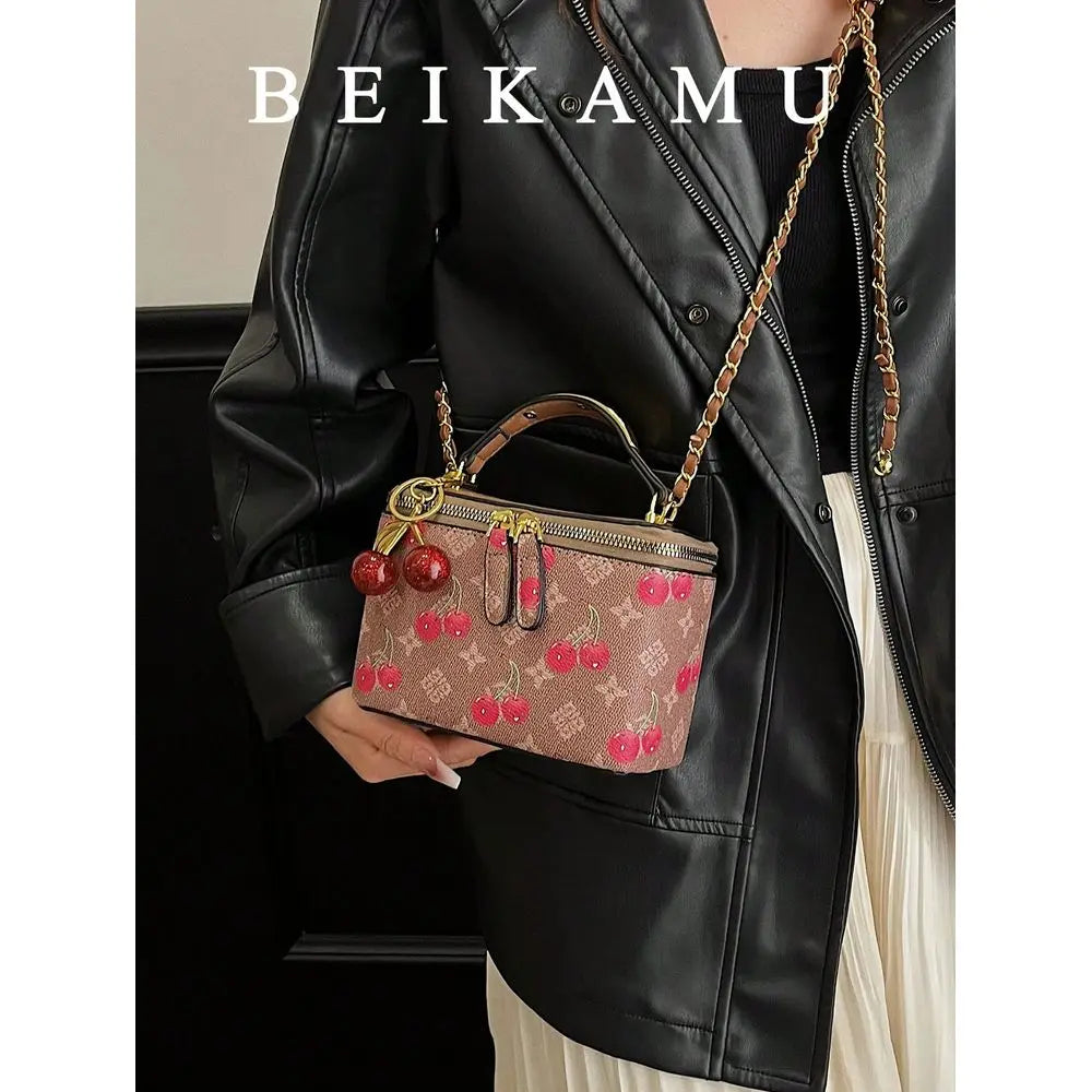 Small Design Box Type Handbag Lipstick Coin Purse Crossbody