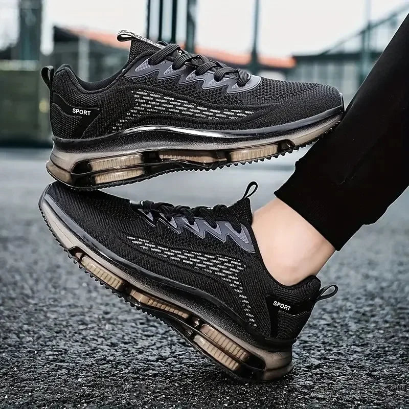 Men's Platform Basketball Sneakers Breathable Anti Odor Casual Walking Shoes