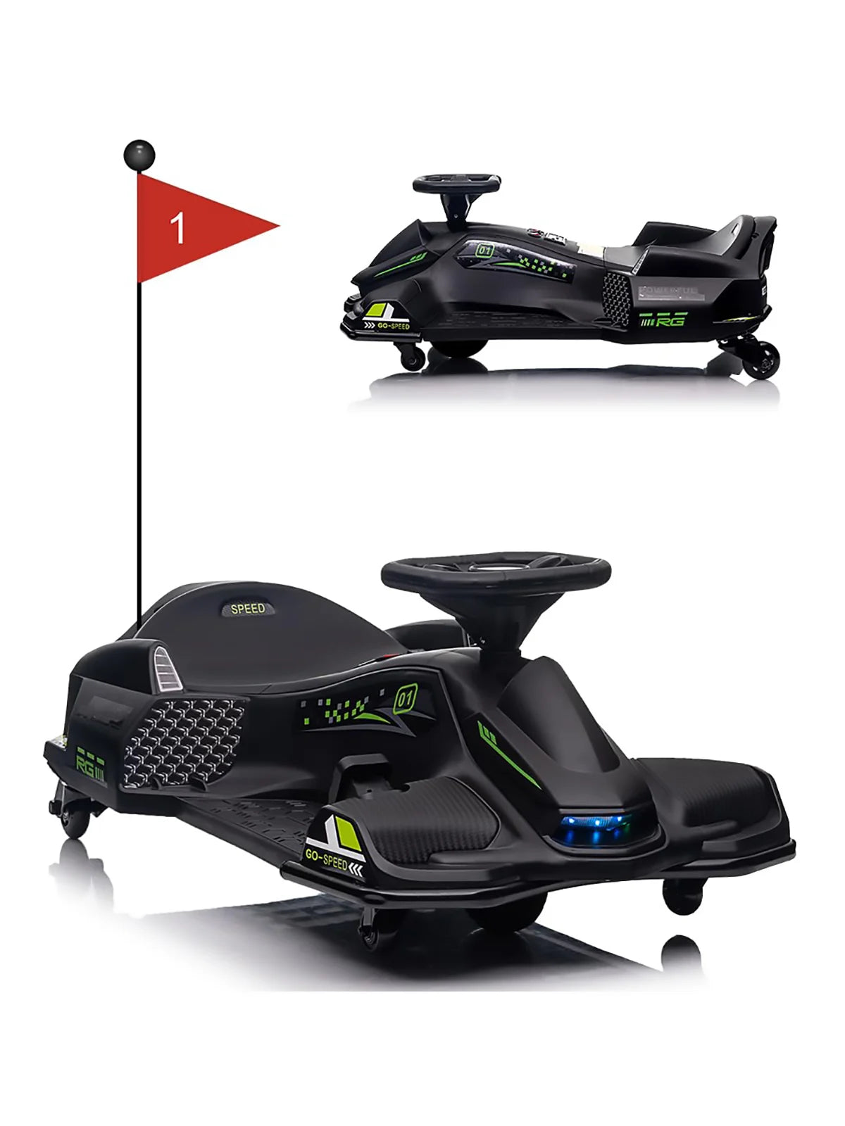 HiMiss Kids Electric Brushless Drift Go Kart Ride On