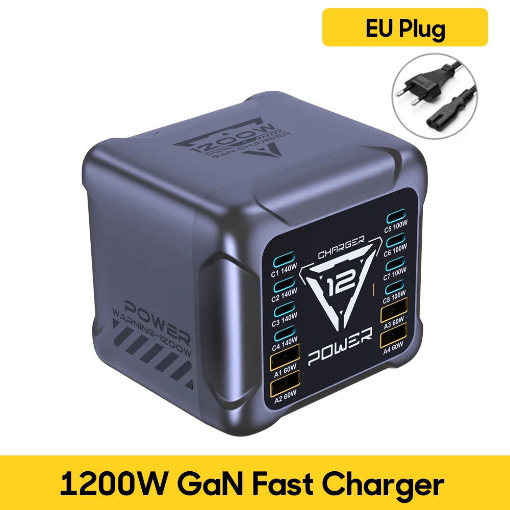 URVNS 1000W GaN USB C PD3.1 Charger Desktop 10 Port