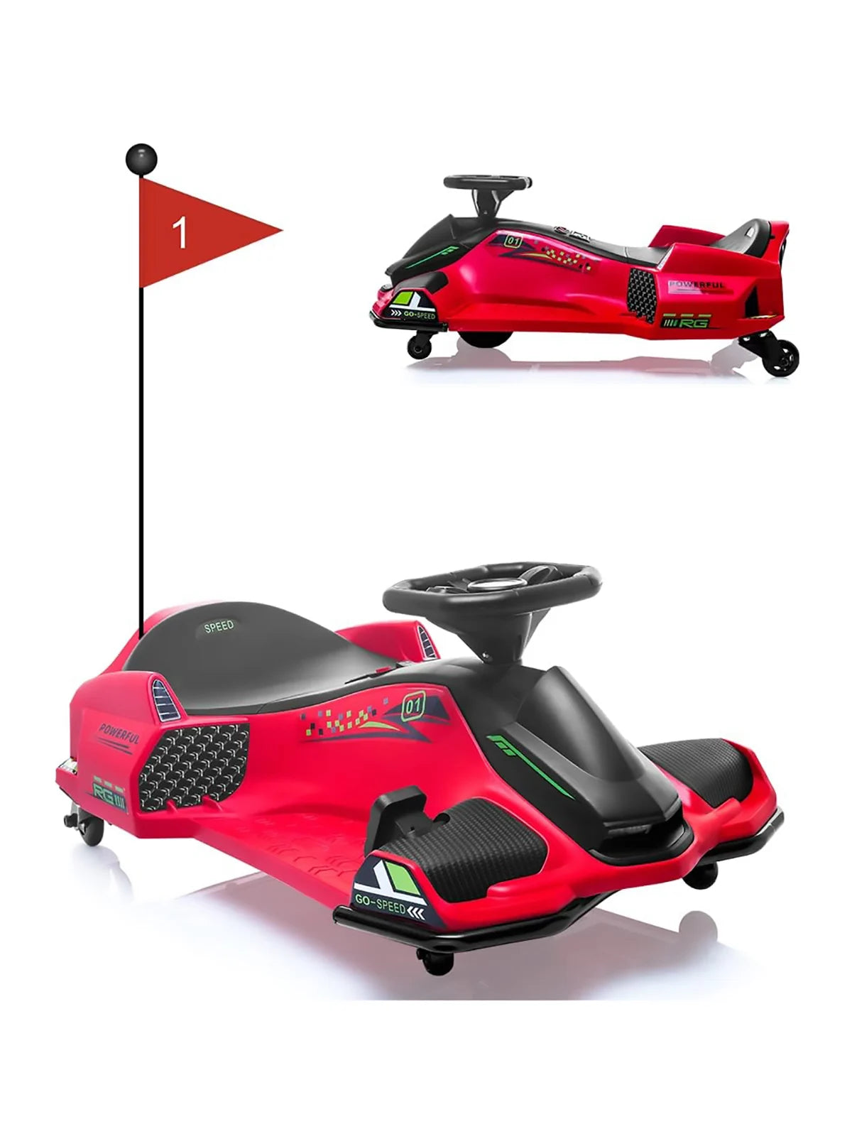 HiMiss Kids Electric Brushless Drift Go Kart Ride On