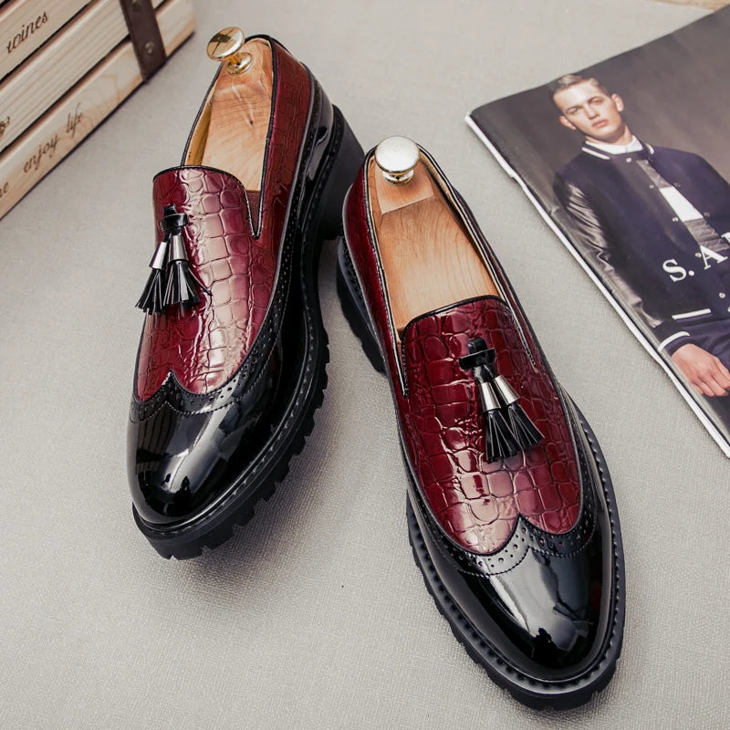 Louis Kadhr Men Loafers Breathable Anti Slip Formal Shoes