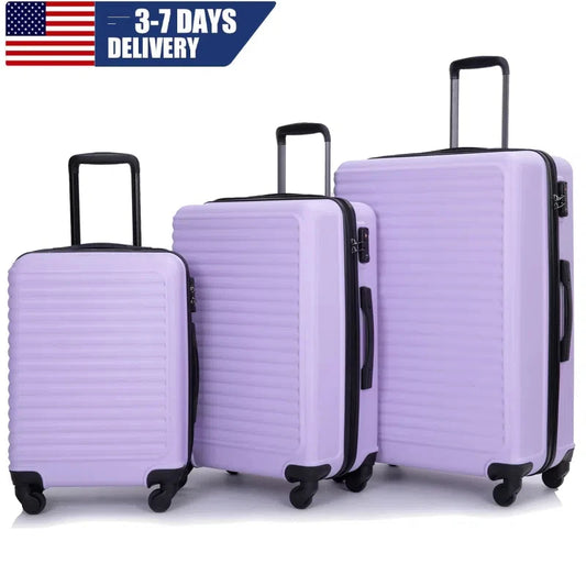 Travelhouse 3 Piece Hardside Luggage Set Spinner Wheels