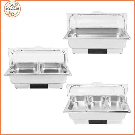Stainless Steel Electric Chafing Dish Buffet Chafer With Touch Control