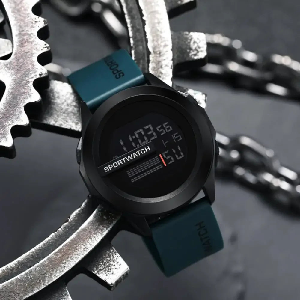 Digital LED Sports Watch For Men Waterproof Alarm Clock Fitness