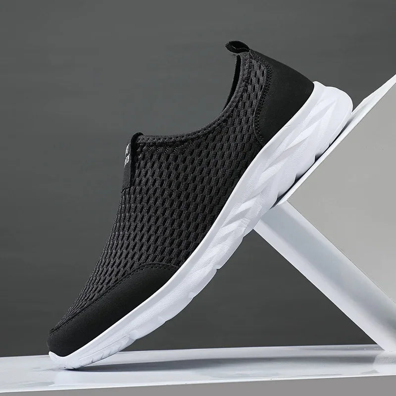 WIENJEE Mens Loafers Slip On Breathable Summer Walking Shoes