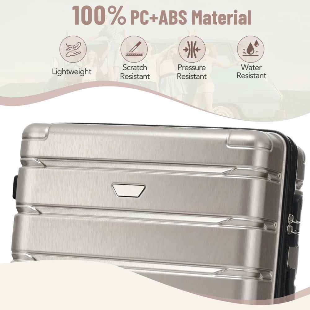 CN Hong Kong Hardshell Luggage Set Three Piece ABS PC