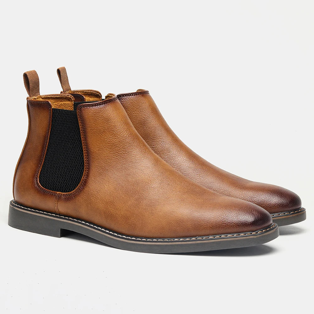 Hecrafted Ankle Chelsea Boots For Men Casual Comfort