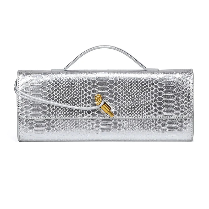 Crocodile Pattern Top Handle Evening Bag For Women Fashion