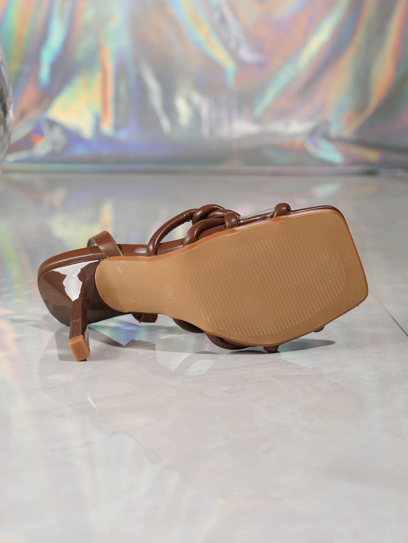 Women Open Toe Square Kitten Heel Strappy Sandals Comfort