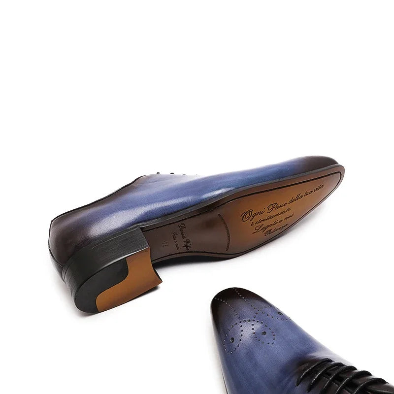 Felix Chu Mens Oxford Whole Cut Leather Dress Shoes