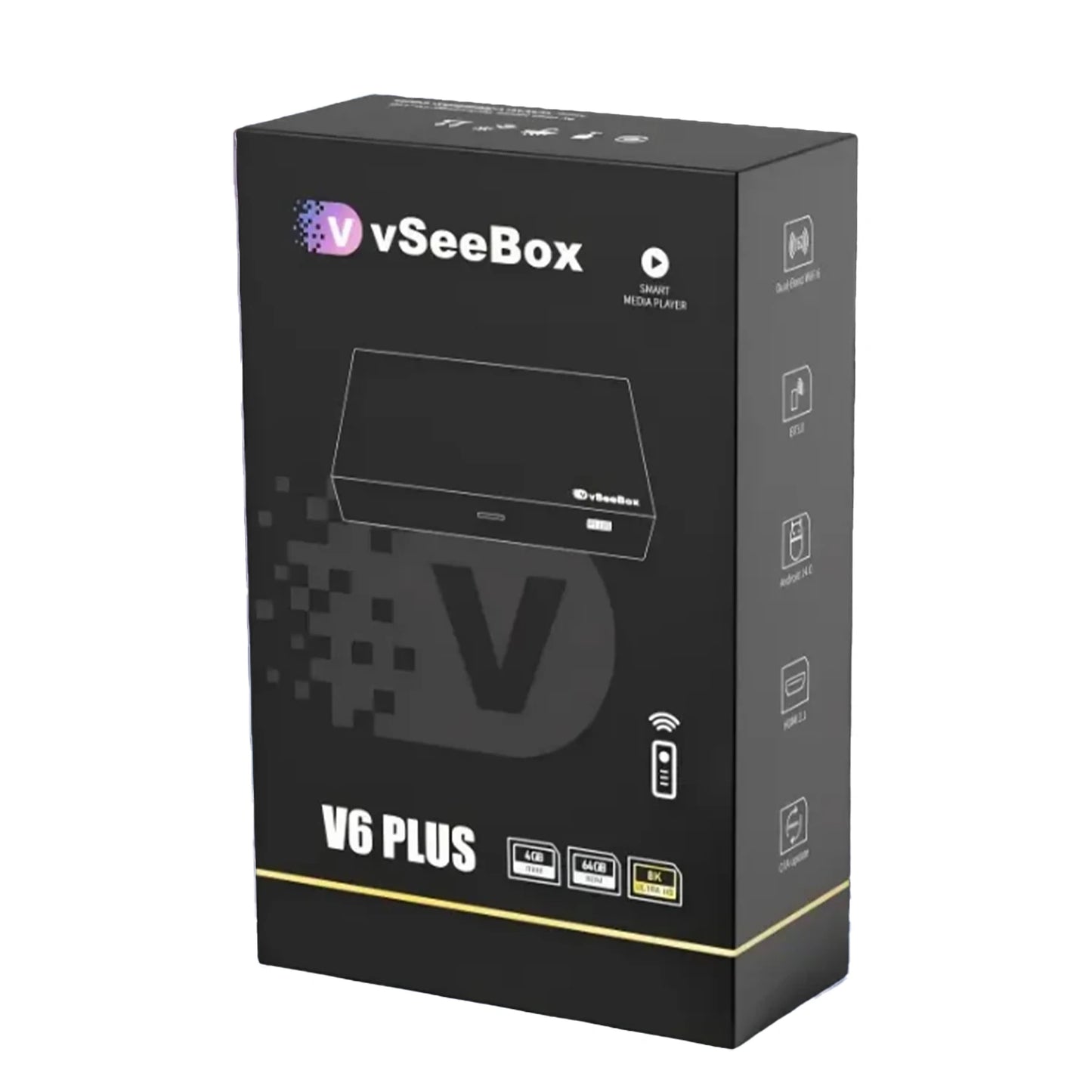 VSeeBox V6 Plus Android TV Box With Voice Control Streaming
