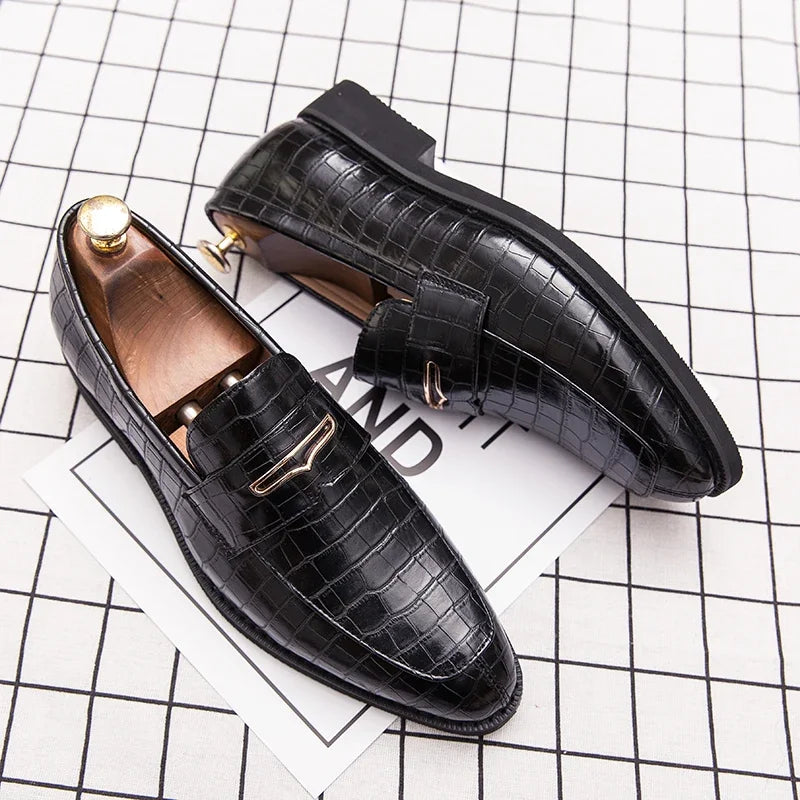 Mogaciillo Italian Leather Mens Slip On Driving Shoes