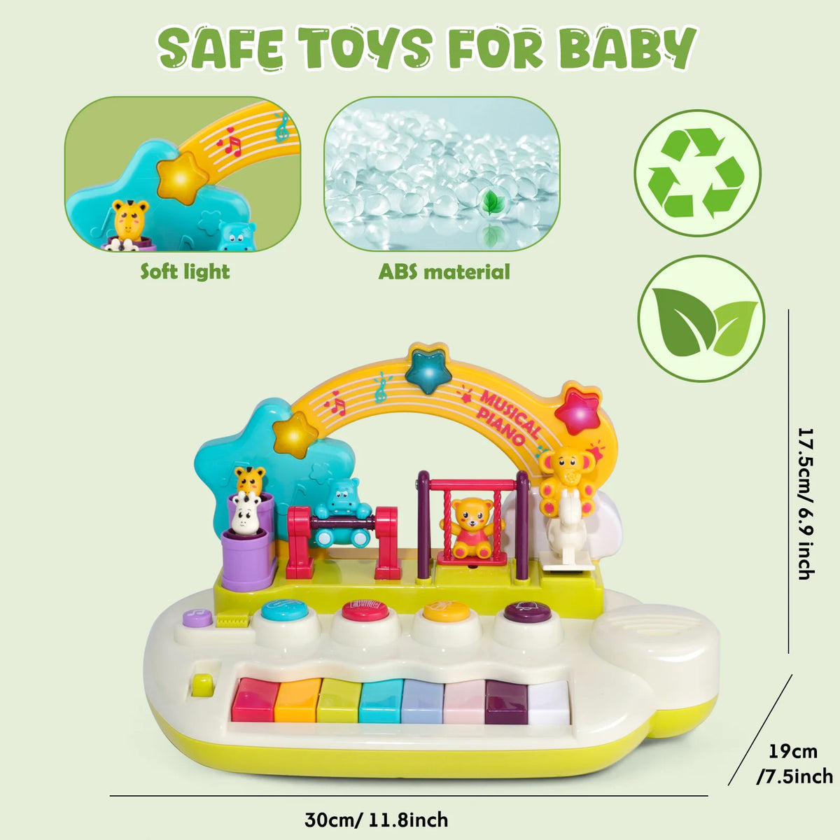 Nicknack Toddler Musical Instrument Toy Set Featuring Piano Saxophone