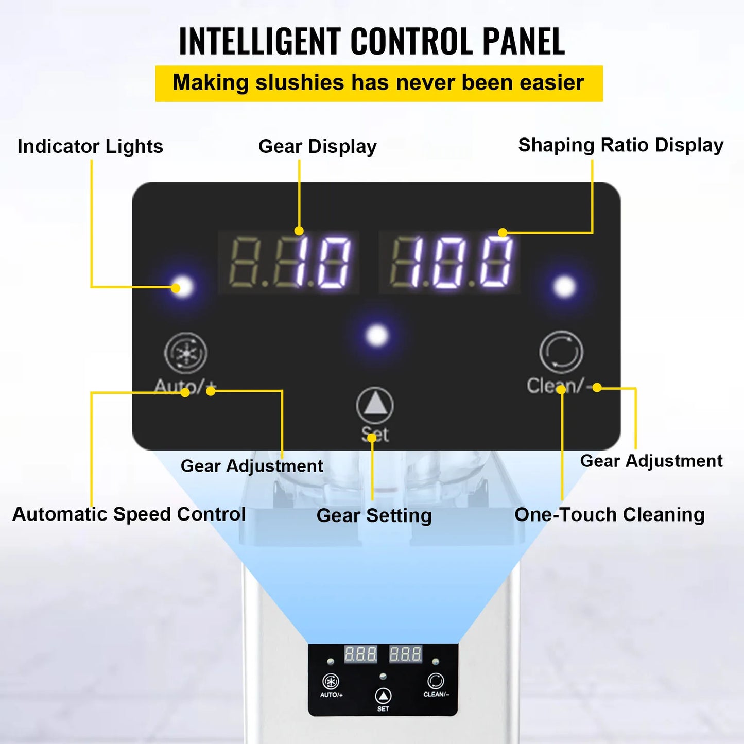VEVOR 6L Slushy Machine with Automatic Speed Control