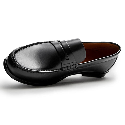 MSEW Mens Calf Leather Slip On Loafers Breathable Comfort