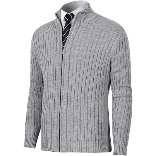 Pioneer Camp Men's Cardigan Sweaters Full Zip Up Slim Fit Stand Collar