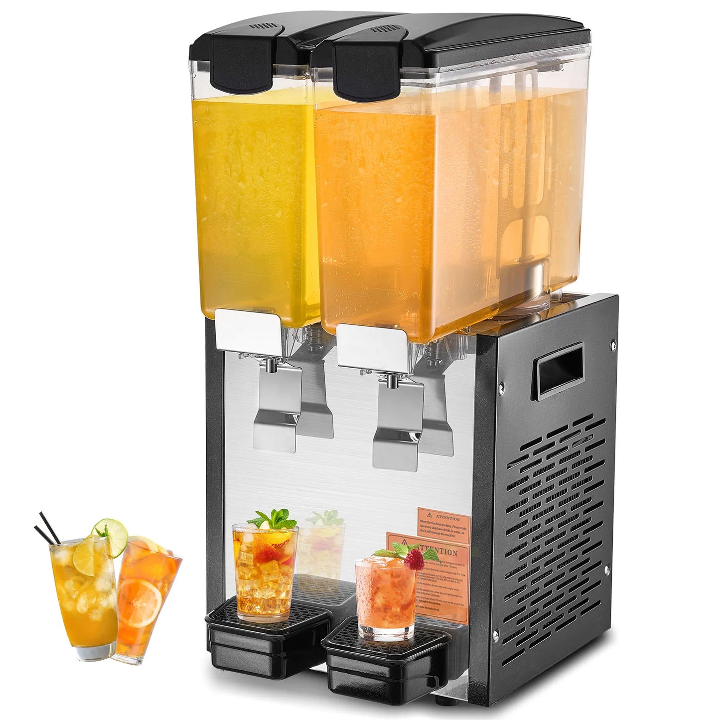 SucceBuy Beverage Dispenser Stainless Steel Double Tank