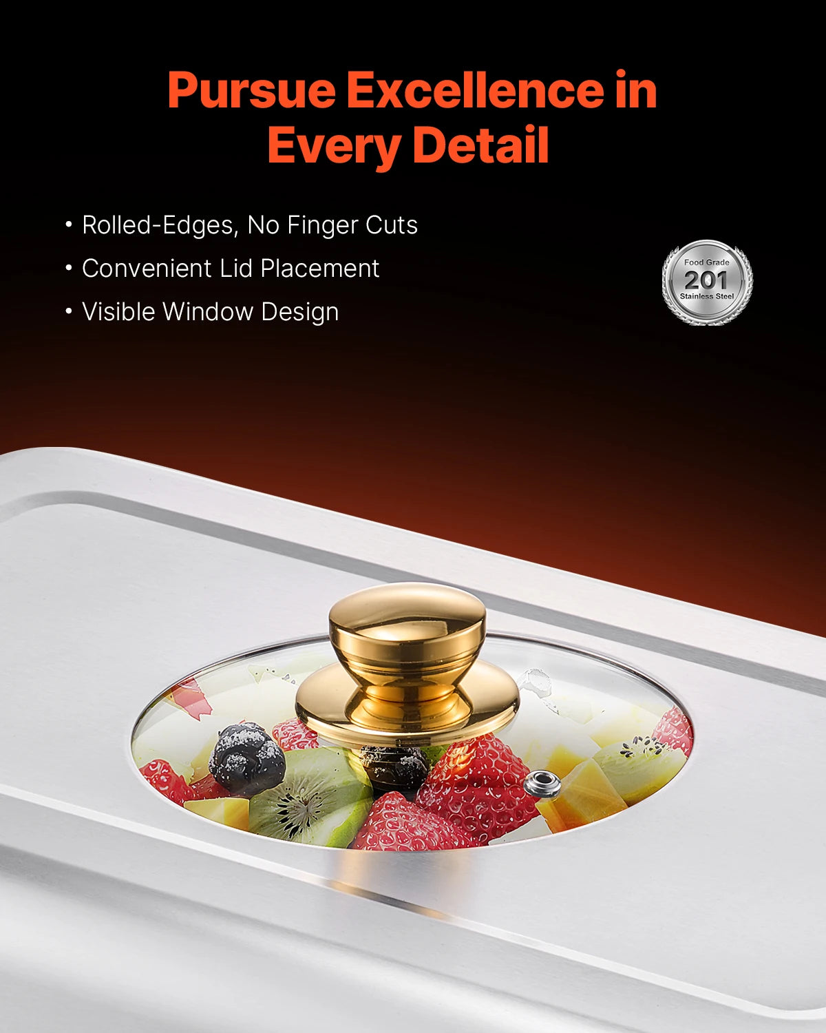 SucceBuy Stainless Steel Chafing Dish Buffet Set 2 Pack Pans