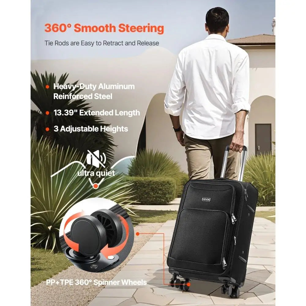 Hign-concerned Expandable Softside Spinner Luggage Pro