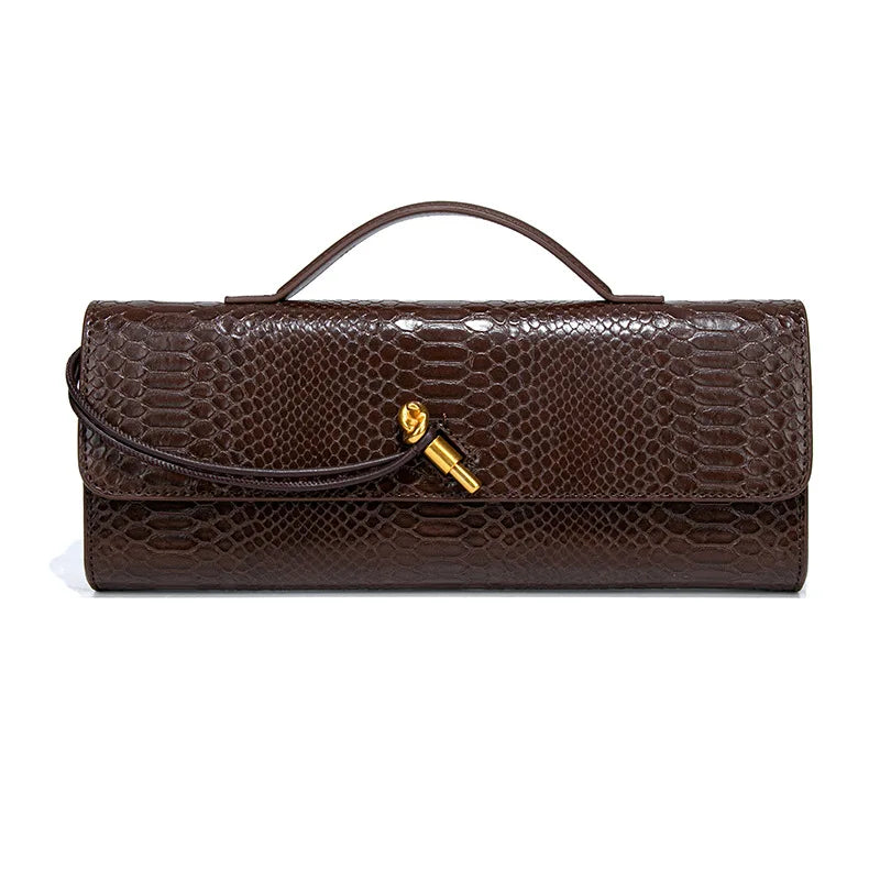 Crocodile Pattern Top Handle Evening Bag For Women Fashion