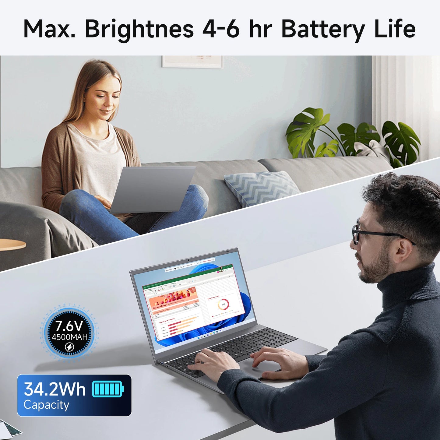 TH Laptop J3710 Intel Pentium 8GB RAM 256GB SSD Windows11