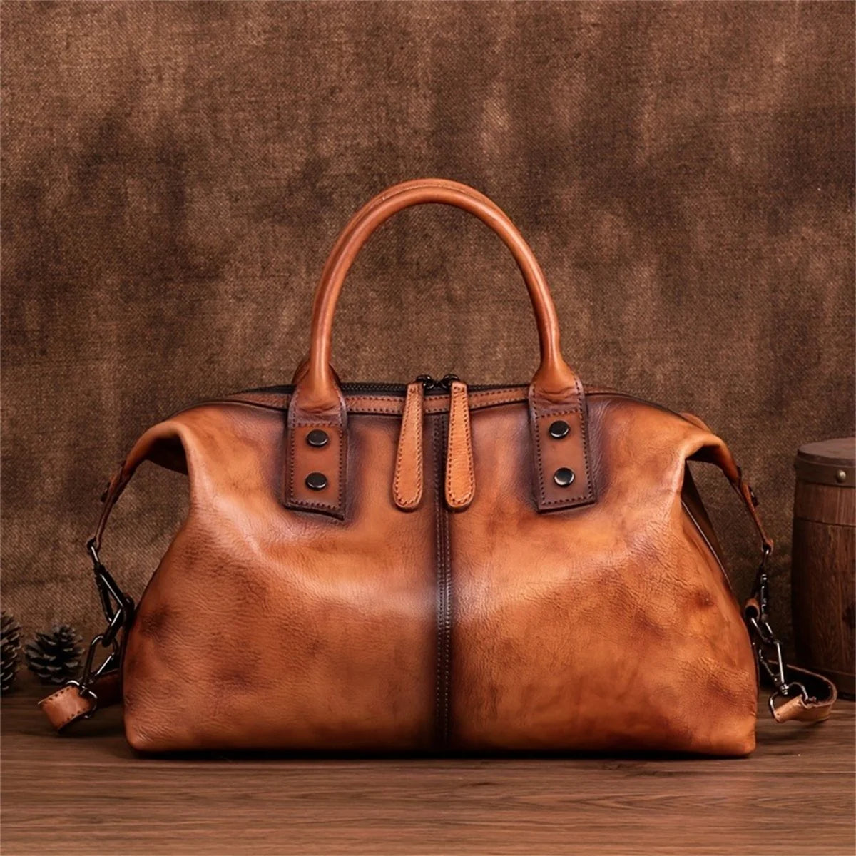Zhejiang Genuine Leather Dumpling Shoulder Bag Top Handle