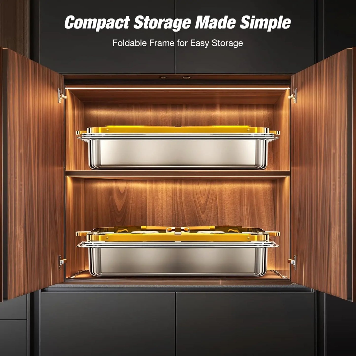 Hign Concerned Chafing Dishes Buffet Set Rolled Edge Design