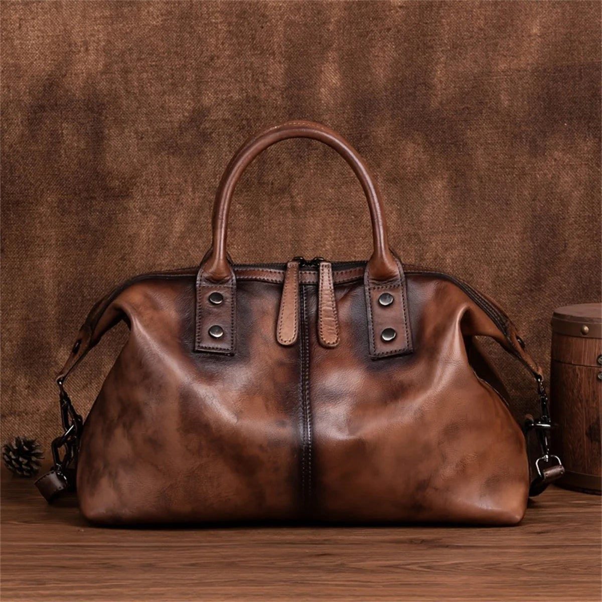 Zhejiang Genuine Leather Dumpling Shoulder Bag Top Handle