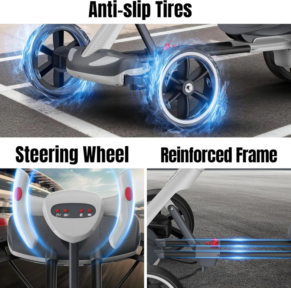 Aovopro Remote Control Electric Go Kart Four Wheel Foldable