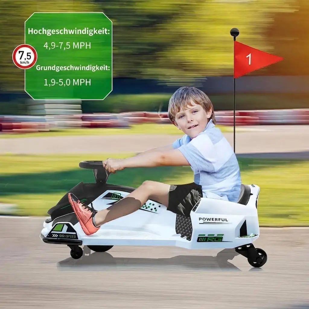 HiMiss Kids Electric Brushless Drift Go Kart Ride On
