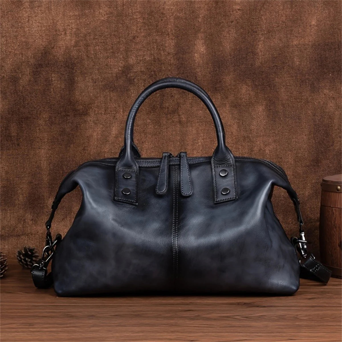 Zhejiang Genuine Leather Dumpling Shoulder Bag Top Handle
