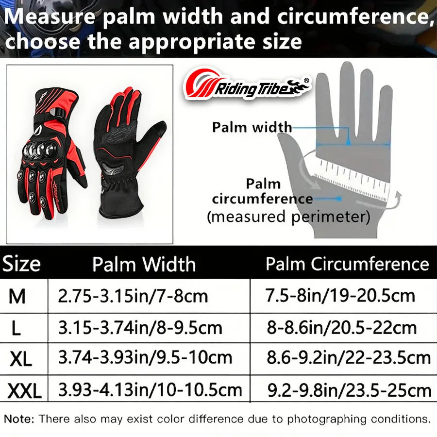 Winter Motorcycle Gloves Stainless Steel Accessories for Riding Bicycle Skiing Outdoor Sports - One Size Fits Most