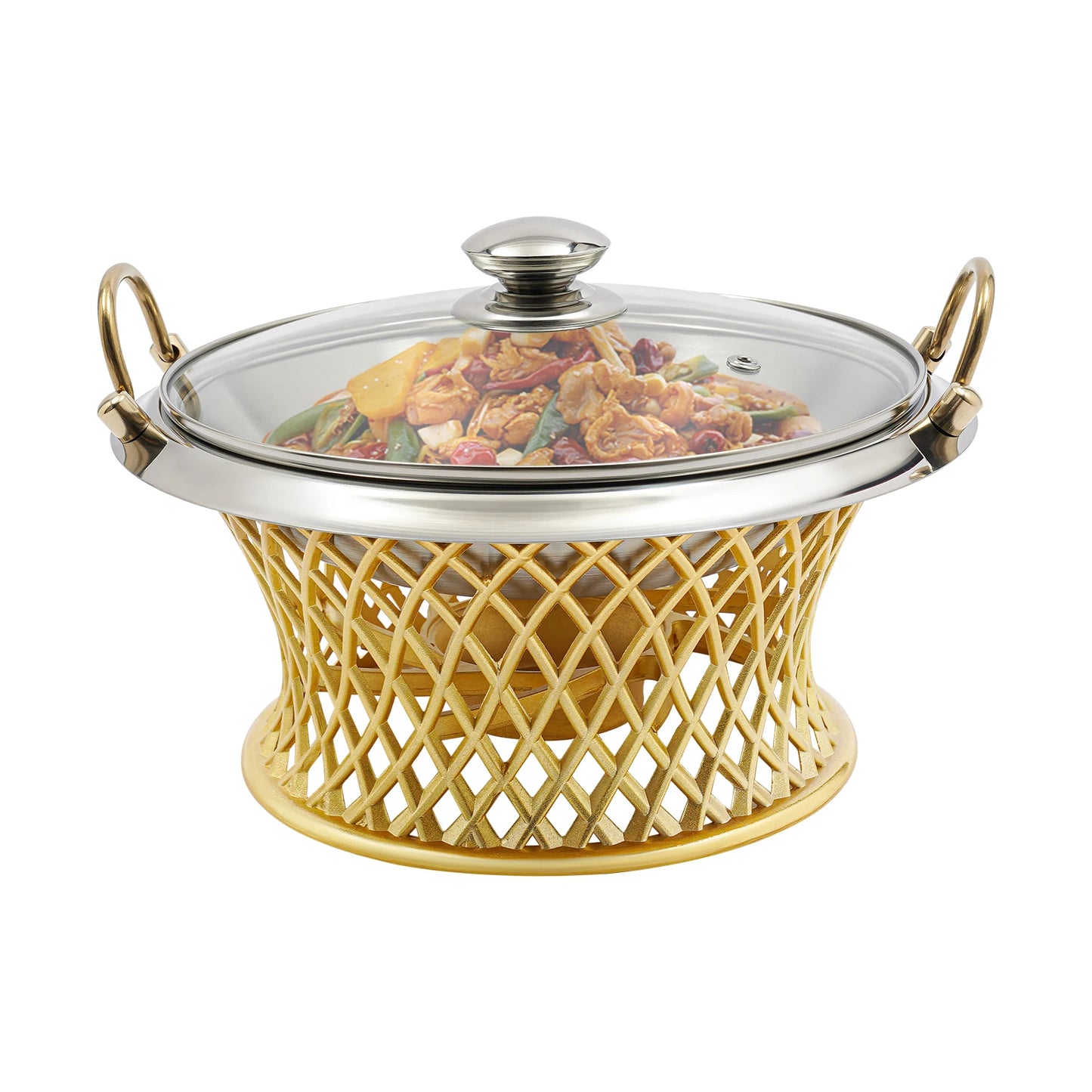 Hign-concerned Round Chafing Dish With Lid Catering Buffet