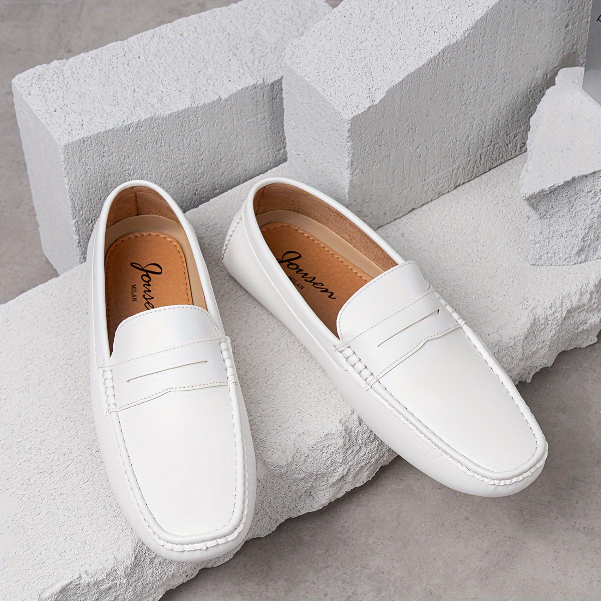 JOUSEN Mens Casual Loafers Slip On Penny Driving Shoes