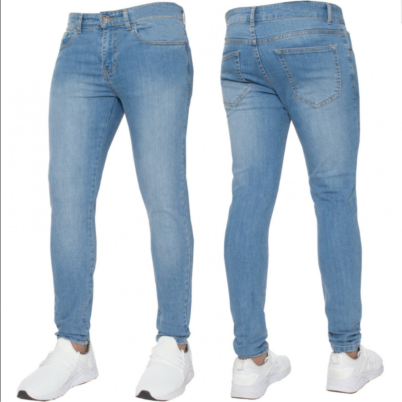 Trendy Minimali Slim Fit Skinny Jeans Mens Stretch Denim
