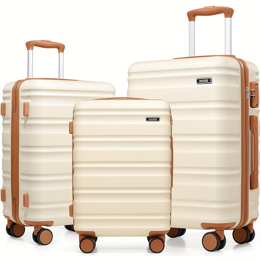 Miusse 3 Hard Shell Luggage Set With TSA Lock 360 Wheels