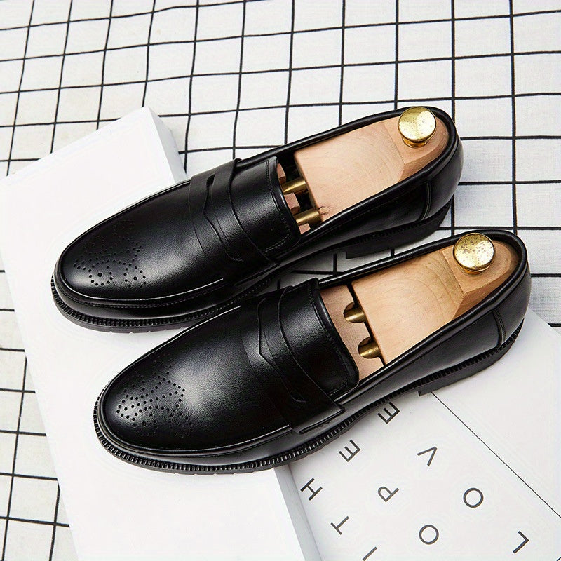 All Nations Emporium Mens Slip On Loafers PU Upper Non Slip