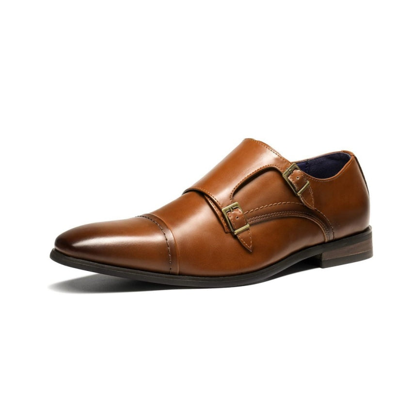 BRUNO MARC Mens Dress Loafers Slip On Monk Strap Shoes