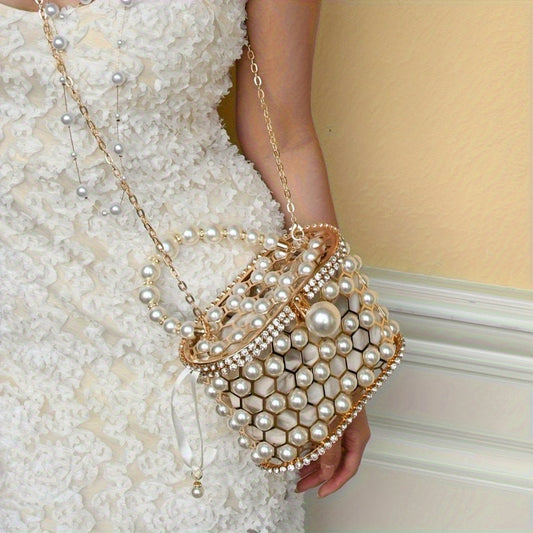 Neulry Metallic Crossbody Bag For Women With Chain Strap