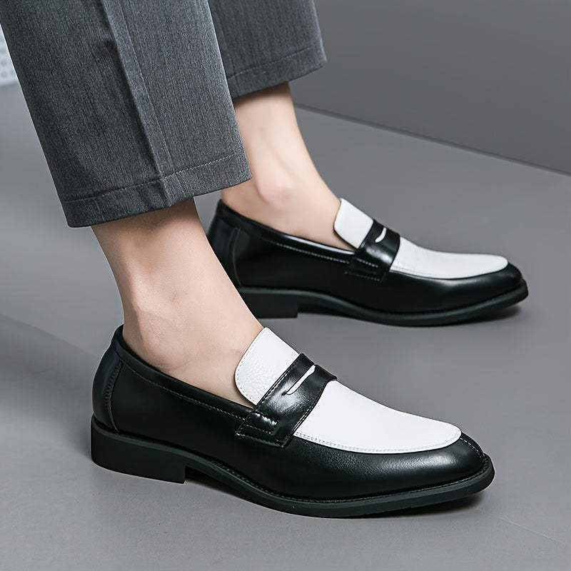 Stylish S Mens Dual Tone Loafers Slip On Formal Shoes